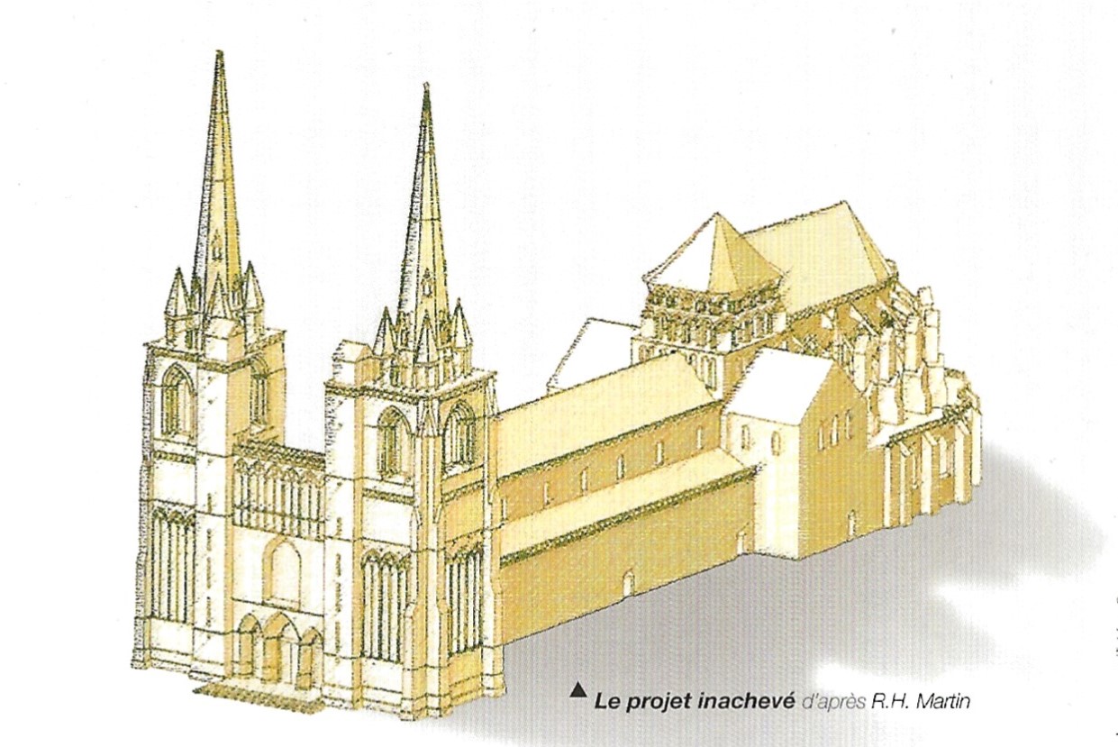 Projet initial des deux tours gothiques de Redon